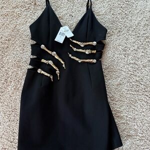 AREA Claw cutout mini dress